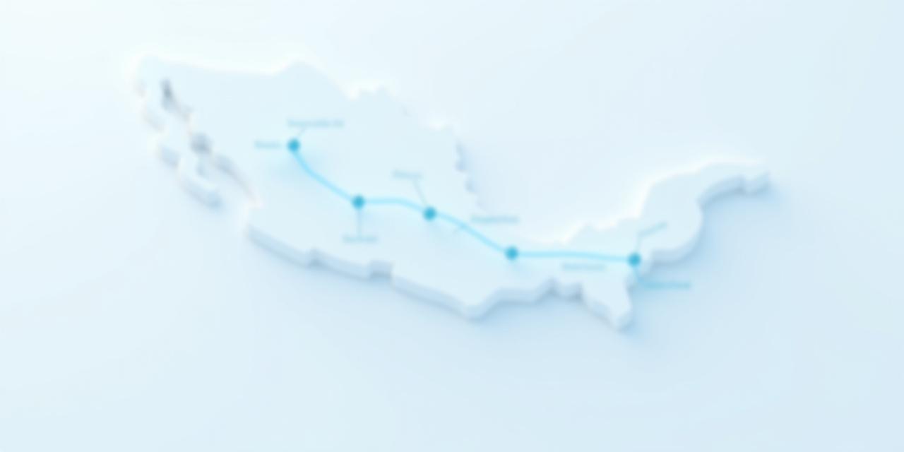 Infographic showing the logistics flow from pickup in Mexico to delivery in the USA